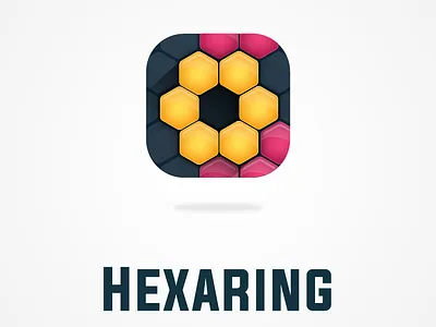 HexaRing Game Icon app icon app ui branding design flat ui design game icon illustration logo sample app ui ui ui design vector