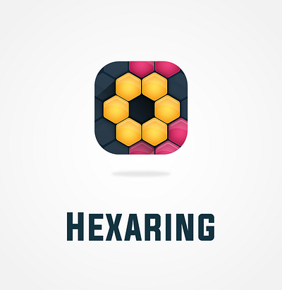 HexaRing Game Icon app icon app ui branding design flat ui design game icon illustration logo sample app ui ui ui design vector