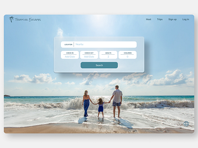 Search 22 beach daily ui daily ui 22 dailyui desktop search ui