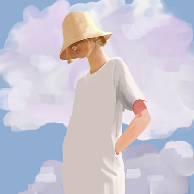 Summer light digital painting illustration light