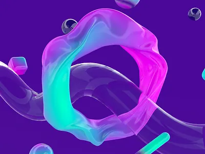 Abstract shapes 3d graphic design