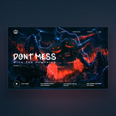 Don't Mess With The Pumpkins Ui Design Concept artwork design graphic design halloween happy halloween illustration logo photography photoshop pumpkin ui ui design ux ux design web design