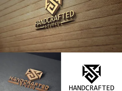 Handcrafted Studio branding design graphic design logo logo brand manitgraphics vector