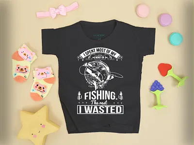 Fishing t-shirt design branding design graphic design illustration logo typography vector