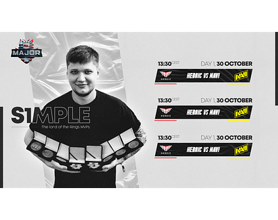 Navi vs. Heroic | S1mple MVPs artwork counter strike csgo csgoartwork graphic heroic illustration mvp natus natus vincere navi poster s1mple simple vincere weapon