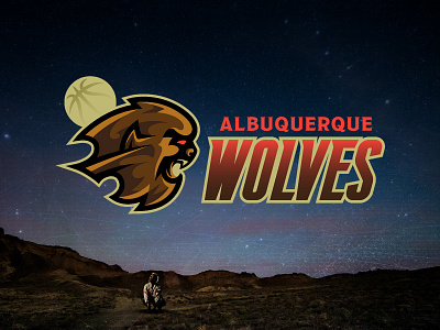 Albuquerque Wolves albuquerque basketball basketball logo branding design illustration illustrator logo new mexico sports sports logo vector werewolf werewolves wolves