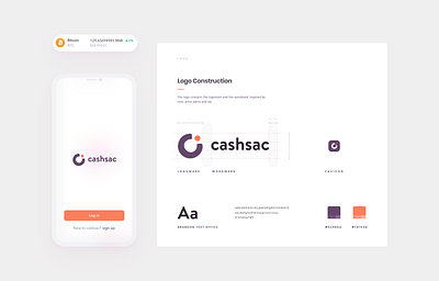 Cashsac App Logo app design blokchain clean design crypto exploration illustration interface light theme logo modern technology ui ux wallet