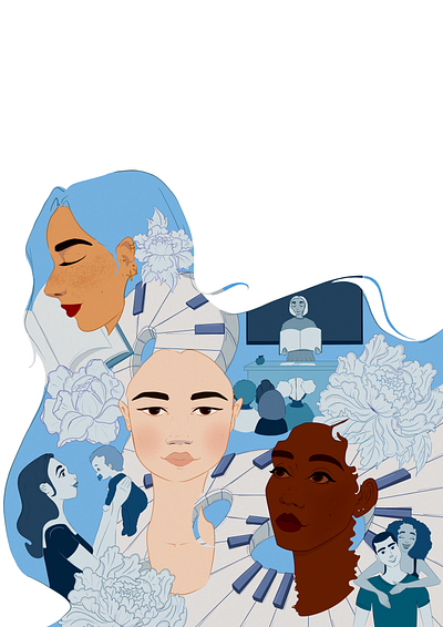 Unity african woman design family female character female designers female portrait friends hair illustration illustration love love illustration mentors teachers
