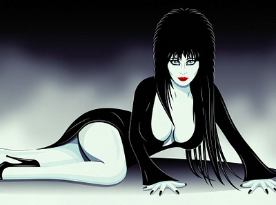 Elvira: Mistress of the Dark 1980s 80s adobe illustrator art b movie cassandra peterson digital art digital illustration drawing elvira elvira fan art elvira mistress of the dark fan art goth halloween halloween movie happy halloween horror vector art vector portrait