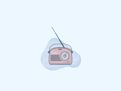 Retro Radio design illustration illustrator minimal retro vector