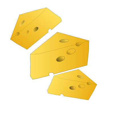 a Vector illustration of several cheeses on an orange background bussines design food graphic design illustration image vector