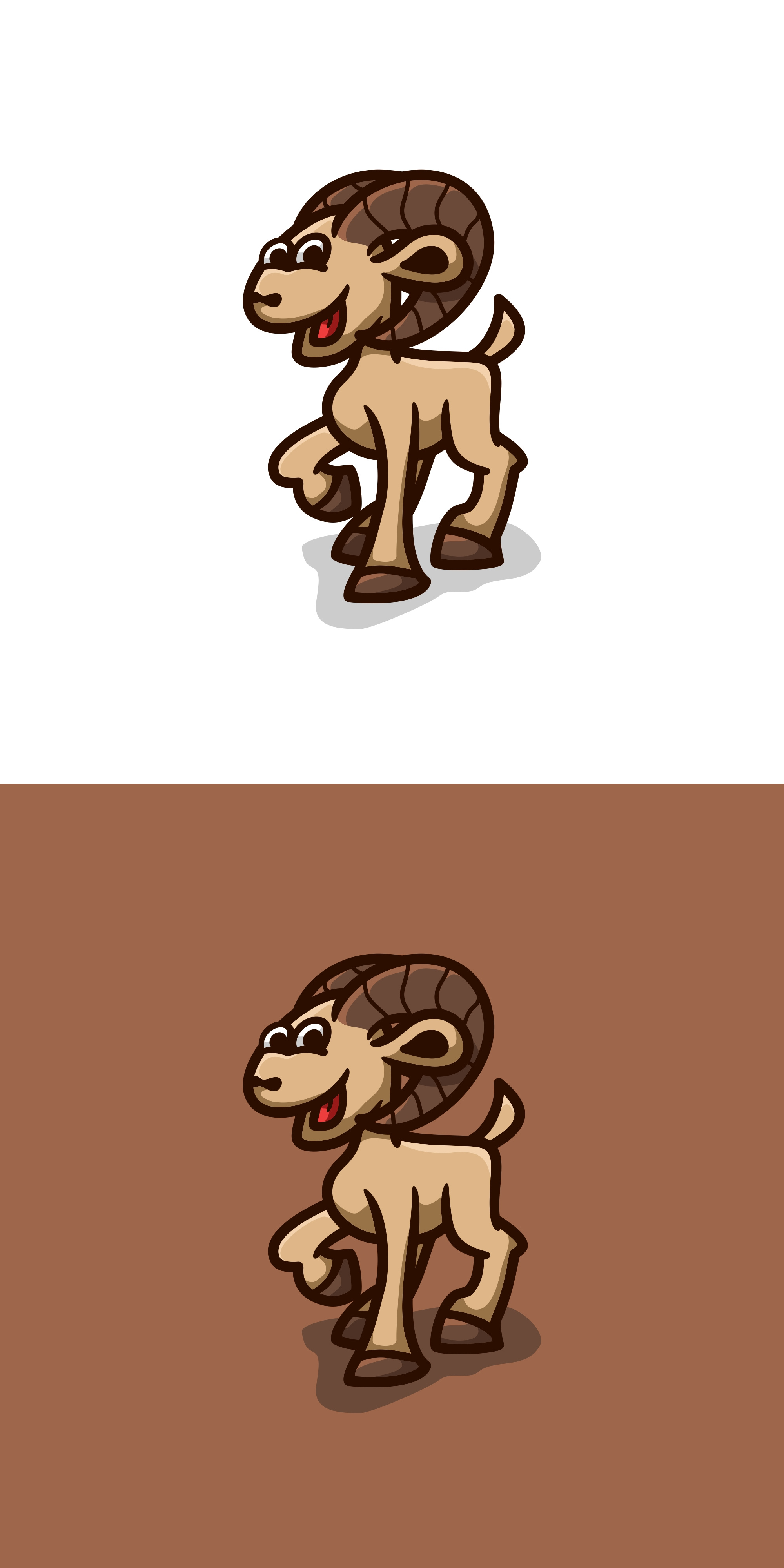 Goat animal character cute goat illustration logo mascot sheep unused