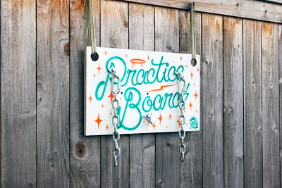 Anchor Practice Board anchors functional art hand drawn illustration lettering painting rock climbing typography