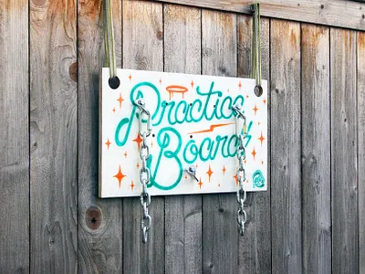 Anchor Practice Board anchors functional art hand drawn illustration lettering painting rock climbing typography