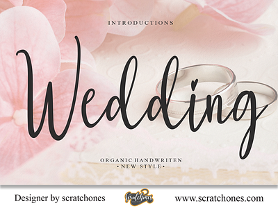 Wedding | Script-Handwriting Font branding brush font calligraphy dafont design download font free font hand writing handwriting handwritten illustration logo romantic font scratchones scratchones.com script vector wedding font