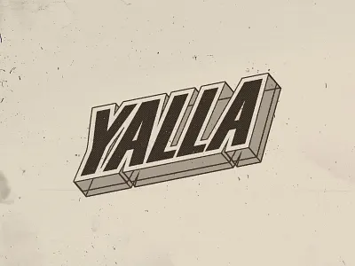 Yalla arab arabic typo branding design illustration text type typo typography yalla