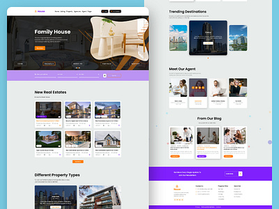 Real Estate Website Template Design architecture buliding design designerforux home house landing page landing page design porparties porperty realestate rent template design uiux design uiux designer web design