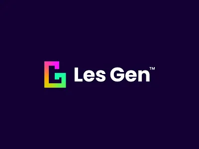 Les Gen - tech company brand branding creative logo g letter g logo icon it logo l letter l logo logo logo design logotype minimal modern logo monogram startup tech technologies technology logo wordmark