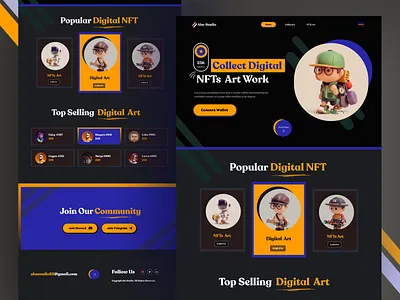 NFT Marketplace Website Design crypto nft nft landing page nft marketplace nft ui nft website nft website design nfts web web design website design