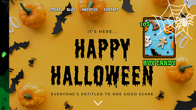 Стилизованный Полноэкранный Лэндинг | Halloween design halloween happy landing maxuiux page layout site store web