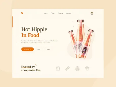 Hot Sauce Home Page branding design food food homepage food landing food landing page home page homepage landing landing page sauce ui uiux ux