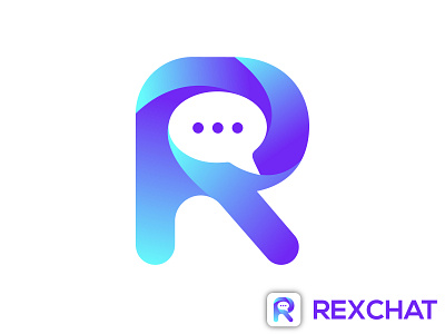 MODERN 'R+CHAT' LOGO DESIGN brand identity creative logo design flat logo logo logo design minimal logo minimalist logo modern chat logo modern logo modern r logo r chat logo r chat logotype r icon r logo