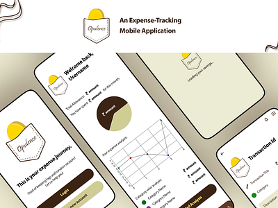 Opulence: An Expense Tracker app design logo ui ux