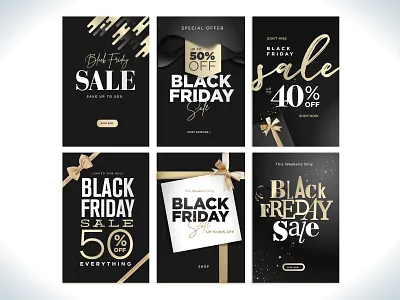 Black Friday sale banners template