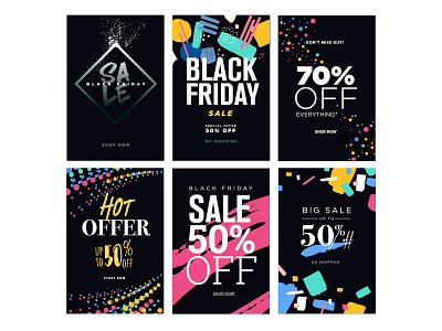 Black Friday sale banners template