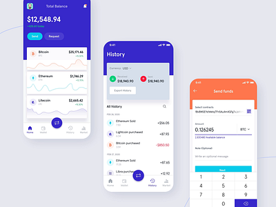 Crypto Wallet App animation bitcoin blockchain btc btc wallet crypto crypto app crypto exchange crypto trading crypto wallet crypto wallet app cryptocurrency currency mobile mobile app motion online trading saas trading platform wallet