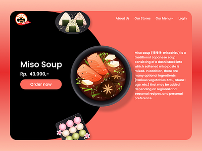 Japanese Restaurant -- Landing Page resaturant sushi ui website