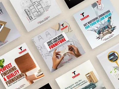 Social Media Posters | Tamam Furniture ahmed ansaf anzy designs branding design graphic design illustration photoshop post poster poster design social media social media post