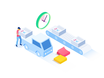Web illustration abstract branding colouful design illustration illustrator isometric isometric illustration logo minimal modern print printer ui vector web design