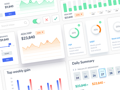 Crypto fintech Ui exploration crypto dashboard fintech minimal modern ui ui design uiux web interface