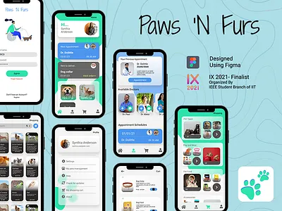 Paws 'N Furs animals design mobile mobileui petmanagement pets ui userexperience userinterface ux