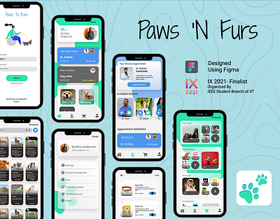 Paws 'N Furs animals design mobile mobileui petmanagement pets ui userexperience userinterface ux