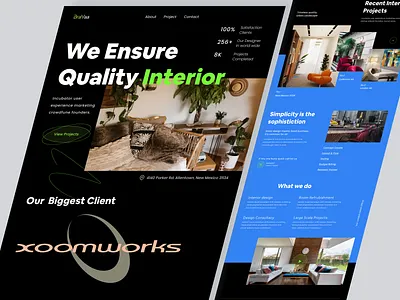 Design Interior - Website concept architecture clean design furniture graphic design interior interior design interior landing page interior webpage interior website landing page minimal design popular design web design