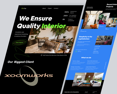 Design Interior - Website concept architecture clean design furniture graphic design interior interior design interior landing page interior webpage interior website landing page minimal design popular design web design