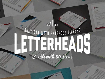 50 Letterheads with Extended License - Only $14 extended