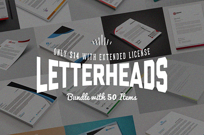 50 Letterheads with Extended License - Only $14 extended