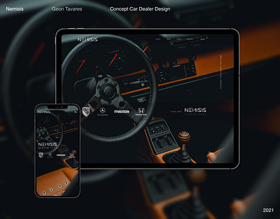 Nemisis - Custom Cars design figma mobile design typography ui ui design ux wordpress