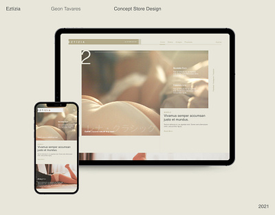 Eztízia - Concept Store Design branding design figma logo mobile design typography ui ui design ux