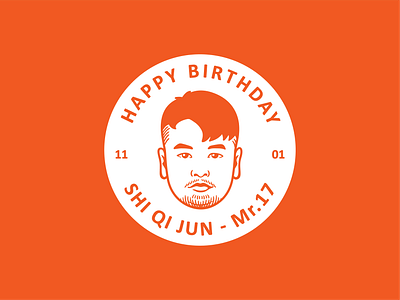 HAPPY BIRTHDAY Mr. 17 - ProducePandas birthday design face happy huytuong illustration logo producepandas