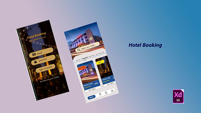 Hotel booking app adobe xd app iphon12 photoshop ux