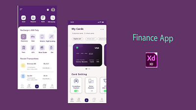 Finance App designed by Adobe Xd adobe xd app finance app graphic design iphon12 photoshop ui ux