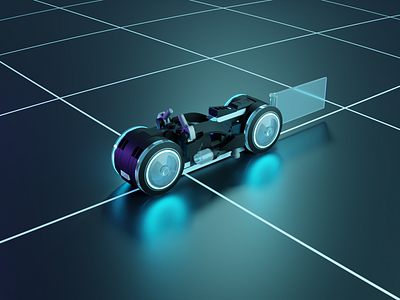 LEGO® Light Cycle 3d 3d art b3d blender blender3d illustration lego motorbike motorcycle neon tron tron legacy