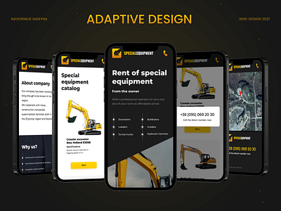 Special Equipment Rental building design equipment figma landing page rental special ui ux web web design