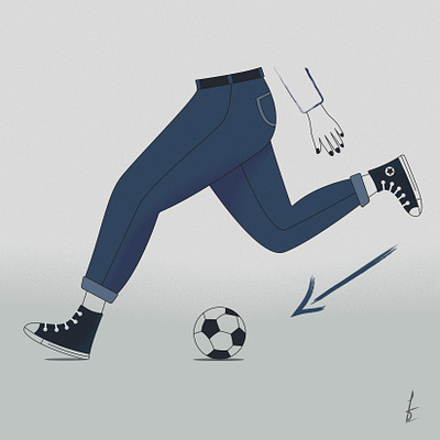 Kick the Ball design illustration