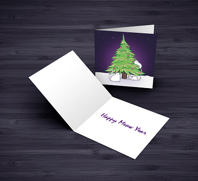 New year card design design illustration typography