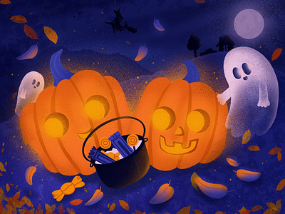Halloween part 1 art bookillustration design digital art digitalillustration drawing dribbble flat friends halloween happy halloween happyhalloween illustration october procreate procreateart pumpkins
